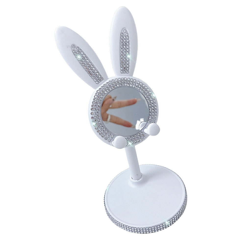 Uchwyt na telefon króliczek z kryształkami i lusterkiem!