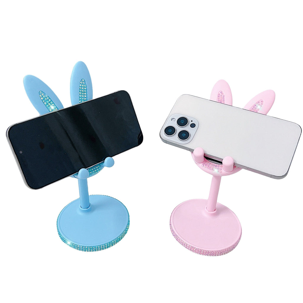 Uchwyt na telefon króliczek z kryształkami i lusterkiem!